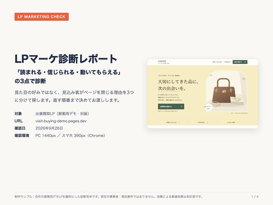 LP診断レポートの見本
